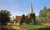 Jasper Francis Cropsey The Church at Stoke Poges painting